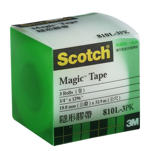 3M Scotch隱形膠帶(3/4*36yd)*3入【愛買】