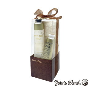 日本John’s Blend 香氛修護滋養護手霜禮盒(38g+14g+方巾) 白色假期 聖誕限定款