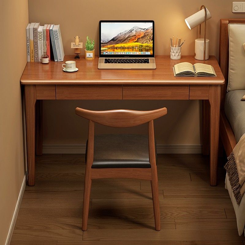 免運開發票 小型書桌全實木窄書桌寬40/45cm家用辦公桌電腦桌學習小戶型桌子