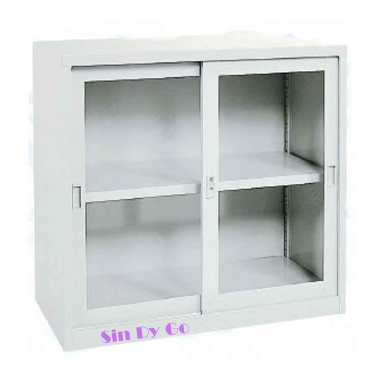 【鑫蘭家具】UG2A二層玻璃公文櫃H74公分 檔案櫃 書櫃 展示櫃 收納櫃