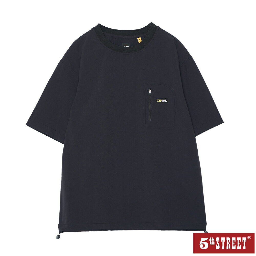 中性款 男女短T 短袖T恤 LOGO 寬版 TEE 上衣 黑灰色 (571027) 【5th STREET】【APP下單享4%回饋】