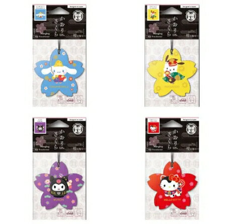 日本直送 Sanrio 櫻花造型芳香吊飾 Kitty 大耳狗 酷洛米 帕恰狗 香氛片 擴香片＊夏日微風＊