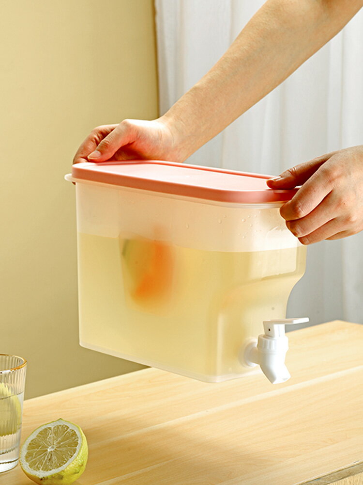 冷水壺大容量帶龍頭涼水壺檸檬飲料果汁水果茶桶耐高溫冰箱家用夏