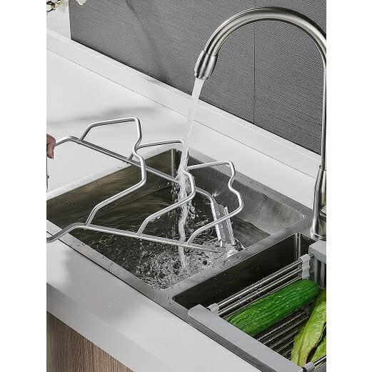 【iWork花屋】廚房 免打孔 鍋蓋架 太空鋁 瀝水 砧板 菜板 置物架 廚房多功能壁掛式 廚房收納 收納架 7