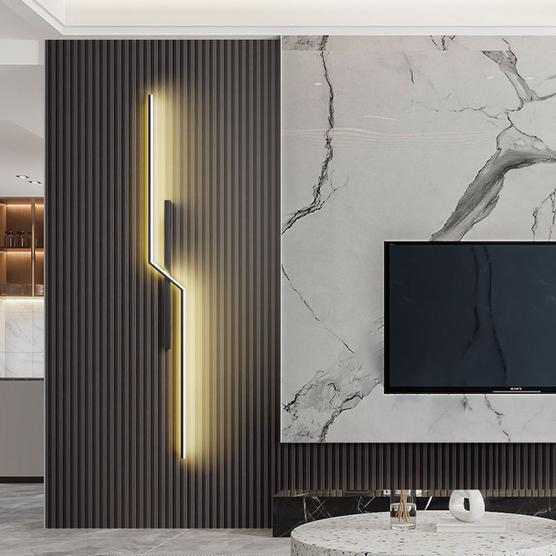 現代簡約極簡長條壁燈 創意臥室床頭客廳格柵電視沙發背景墻壁燈「雙11特惠」
