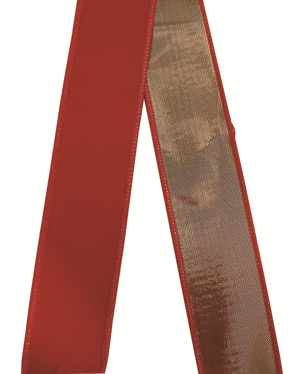 紅絨布緞帶2吋，聖誕佈置/婚禮小物/包裝材料/裝飾/蝴蝶結/DIY/佈置/禮盒裝飾，X射線【X200232】