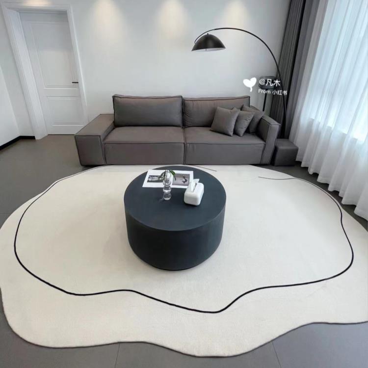 新款客廳地毯ins風臥室床邊毯北歐現代簡約家用輕奢茶幾地墊【摩可美家】