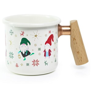 Truvii 聖誕精靈變色杯 – 400ml 木柄琺瑯杯 / 聖誕禮物 / 交換禮物