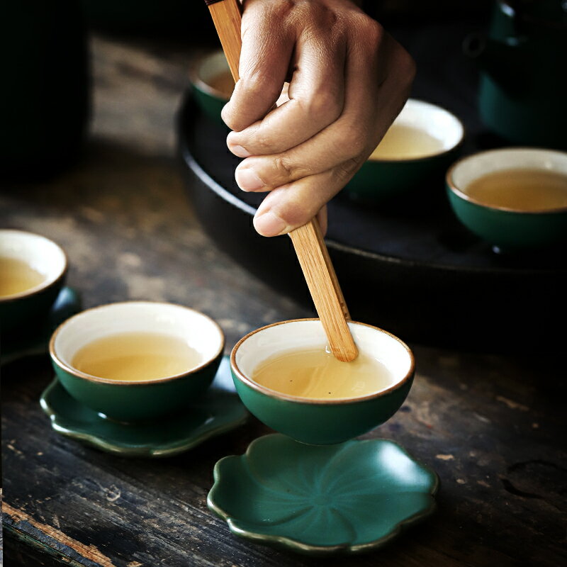 尚巖 日式復古陶瓷茶杯品茗杯功夫茶具小茶杯茶碗仿古小茶盞定制