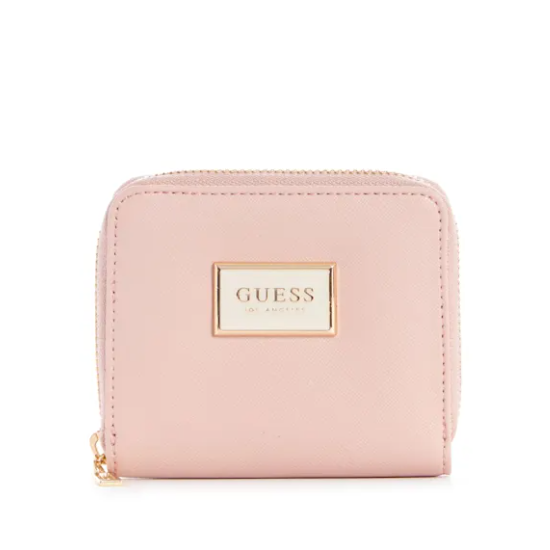 GUESS 拉鍊短夾 防刮PVC皮革 短夾 皮夾 錢包 G49045 粉色(現貨)▶指定Outlet商品5折起☆現貨【送禮首選★APP下單點數4倍送】