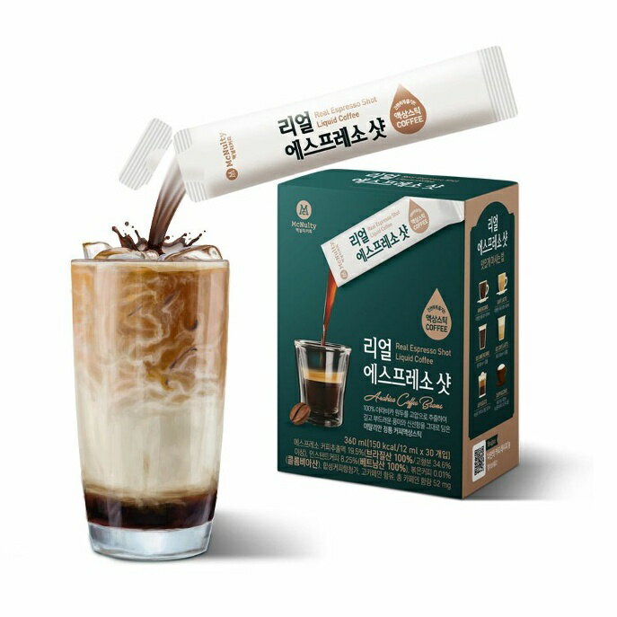 【首爾先生mrseoul】韓國 McNulty 濃縮 液態 黑咖啡 360ml (12ml x 30入) 真正的濃縮咖啡