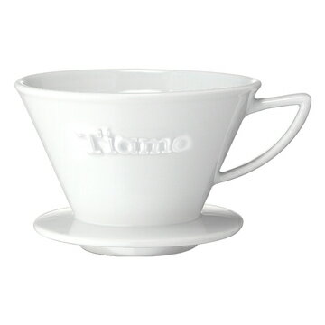 金時代書香咖啡 TIAMO K02 陶瓷咖啡濾器附滴水盤匙量匙 -白色 HG5289