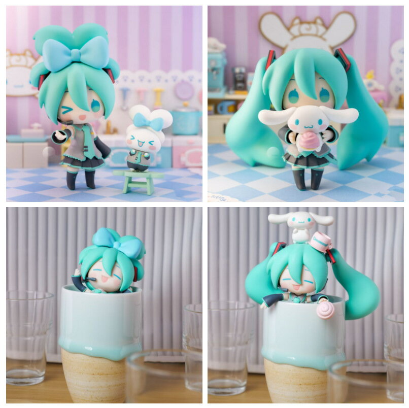 Q版粘土人 2306#玉桂狗未來 初音可動可換面公仔動漫手辦模型