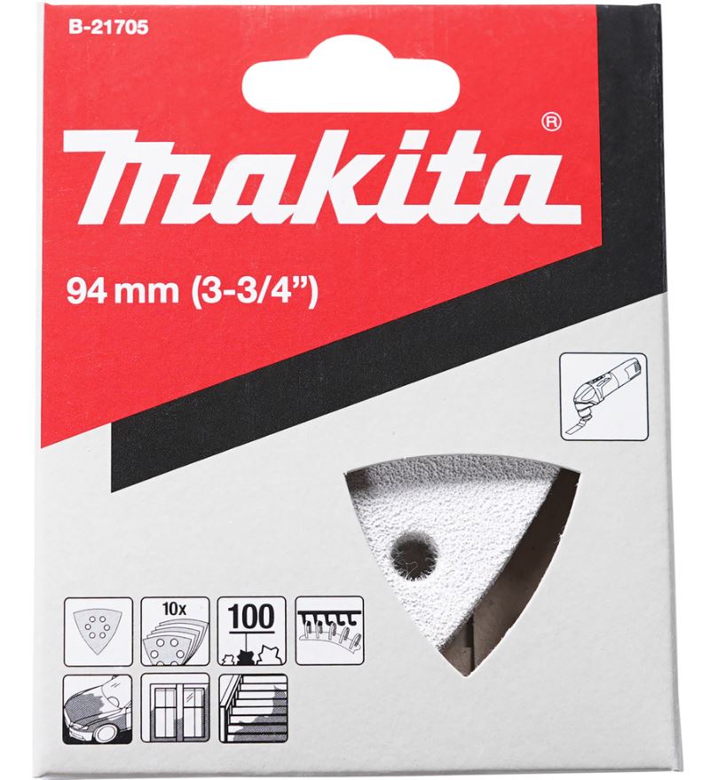 MAKITA 牧田 B-21705 三角型砂紙 #100 拋光 研磨 適用 油漆 牆面