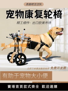 【可開發票】中大型狗輪椅車后肢康復訓練脊椎炎癱瘓殘疾輔助后腿支架犬代步車