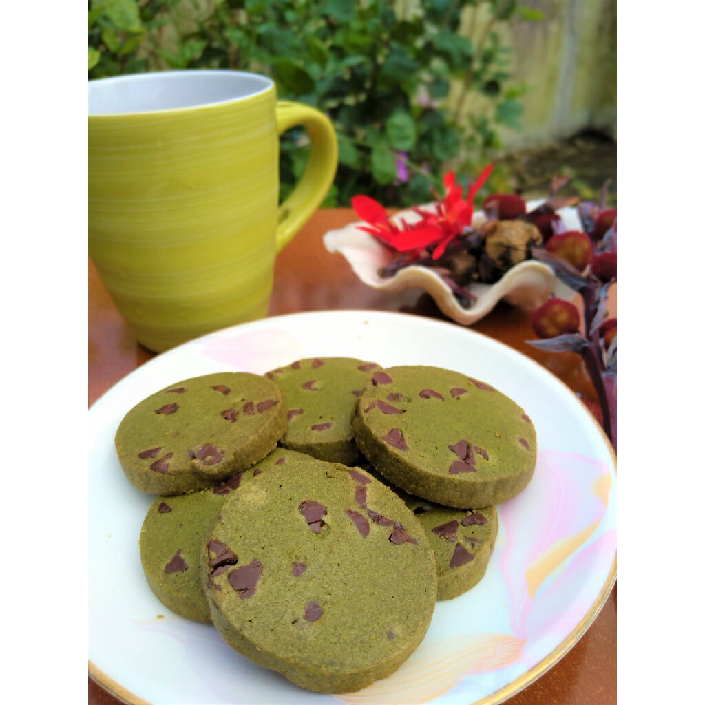 【BakerShop 貝克夏】巧克力豆抹茶手工餅乾 ||袋裝200克，約18片 1