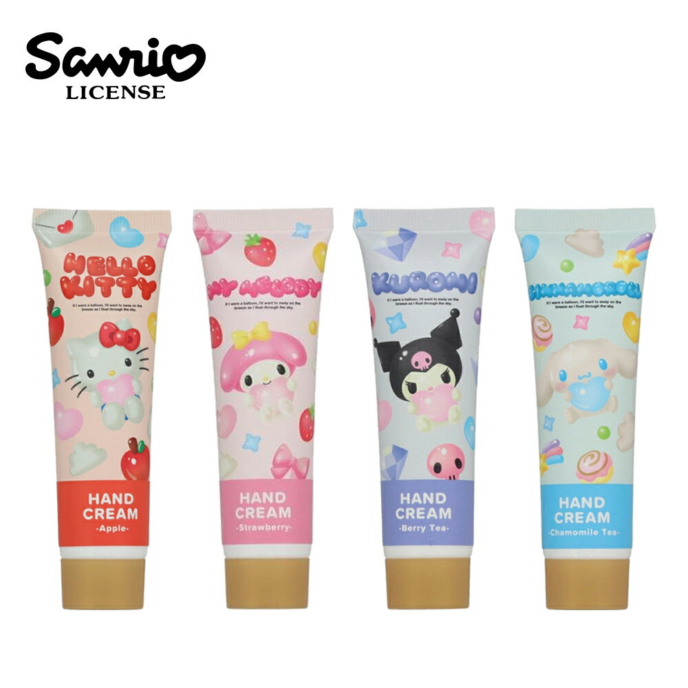 【日本正版】三麗鷗 保濕護手霜 30g 護手乳 護手霜 手部保養 凱蒂貓 美樂蒂 酷洛米 大耳狗