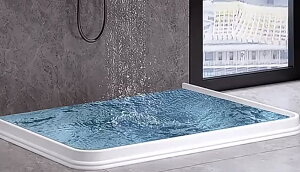 擋水條浴室衛生間地面干濕分離隔水條硅膠可彎曲臺面自粘隔水神器