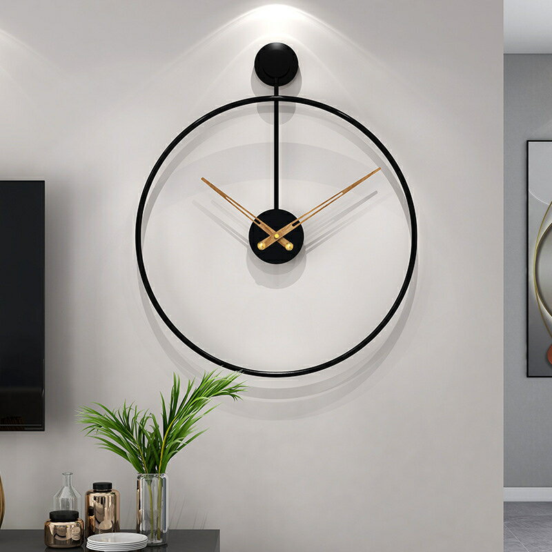 優樂悅~裝飾時鐘時鐘掛鐘創意現代簡約鐘錶 家用客廳裝飾時鐘西班牙鐵藝時尚創意掛鐘三年質保靜音時鐘