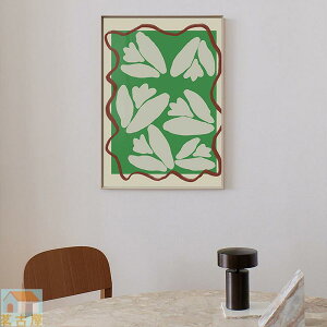 北歐風花卉裝飾畫ins綠色植物海報壁畫簡約抽象玄關掛畫廠家批發