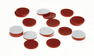 《ALWSCI》 2ml Vial瓶用墊片 9mm【100片/包】( 紅PTFE膜/白silicone墊片 墊片厚度1mm ) 實驗儀器 / 塑膠製品/ 矽膠墊片