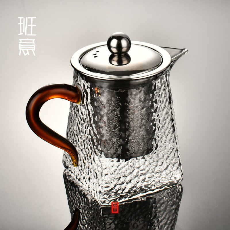 班意 玻璃公道杯不銹鋼茶漏套裝加厚耐熱過濾公杯分茶器茶具配件
