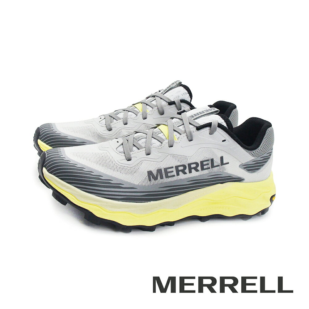 MERRELL(男)AGILITY PEAK 6 輕量戶外越野訓練鞋 男鞋-灰黃色