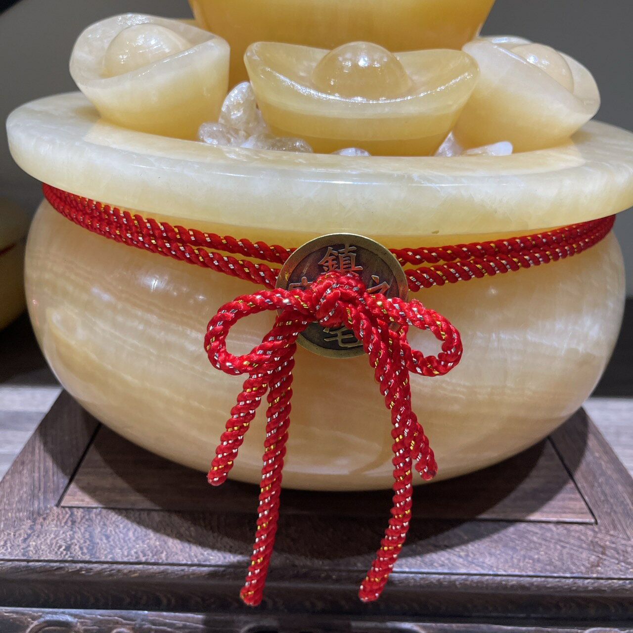 Sweet Heart 田芯開運精選💯嚴選 30公分 霸氣款 天然黃玉 超大款 聚寶盆 組✨招財進寶 辦公室必備 開公司送禮擺設 超氣派!!可搭 鹽燈 貔貅(淨化開光) 4