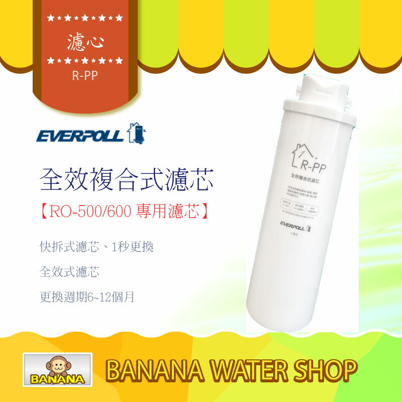 【EVERPOLL 愛科】R-PP 全效複合式濾芯 (RO-500/RO-600專用)