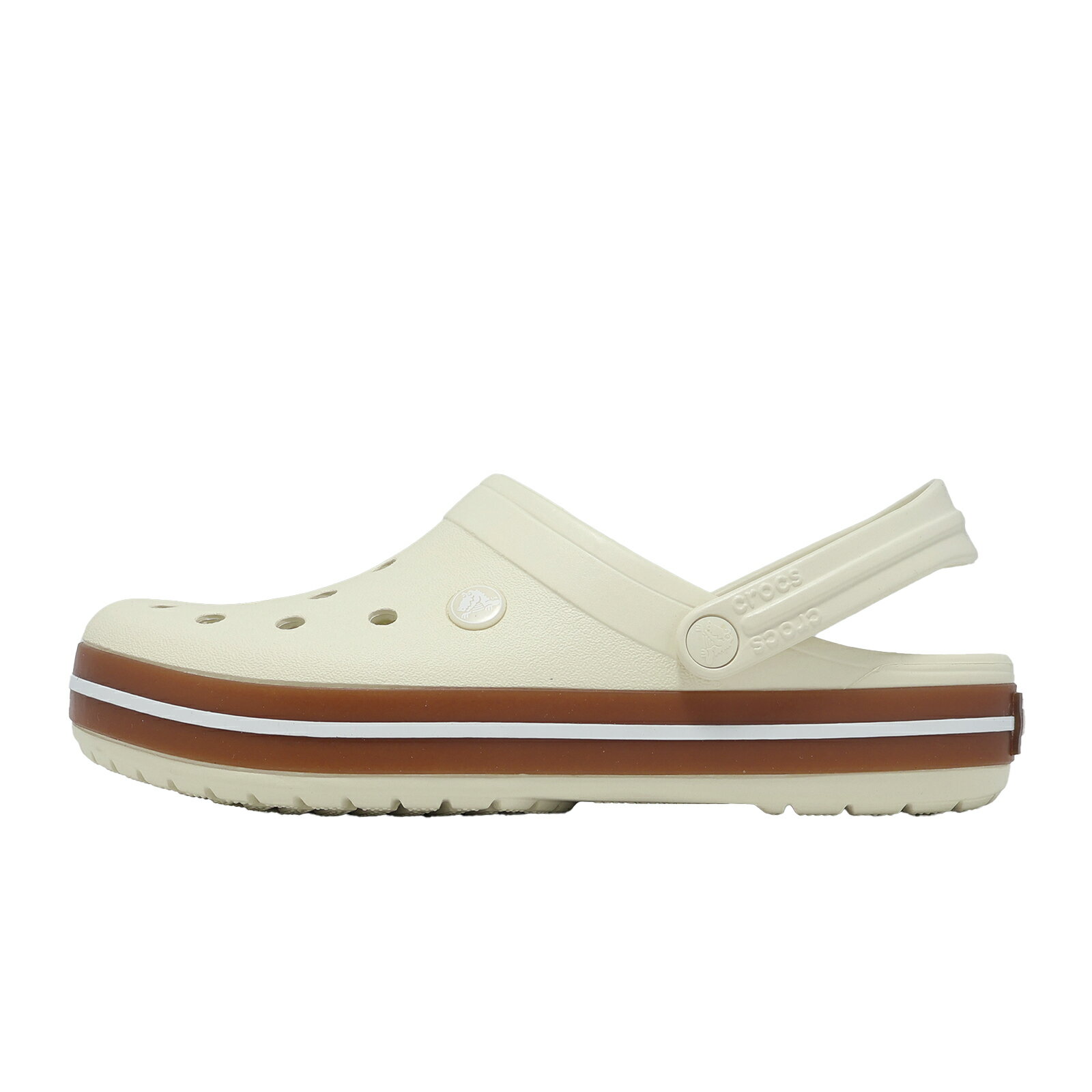 Crocs 洞洞鞋 洞洞鞋 Crocband Gum Clog 男女鞋 米 棕 卡駱班街頭克駱格 2127562MD