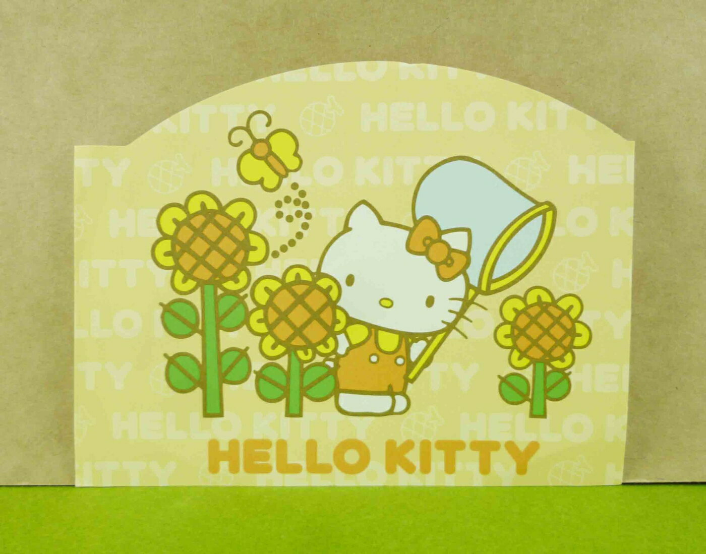 【震撼精品百貨】Hello Kitty 凱蒂貓 造型卡片-黃太陽花 震撼日式精品百貨