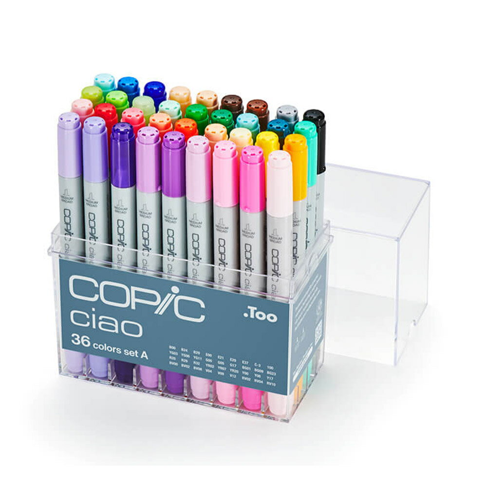 日本原裝進口 COPIC Ciao 第三代 圓桿麥克筆 36 Color Set A 36色 A色系 36A /盒 (原廠公司貨)