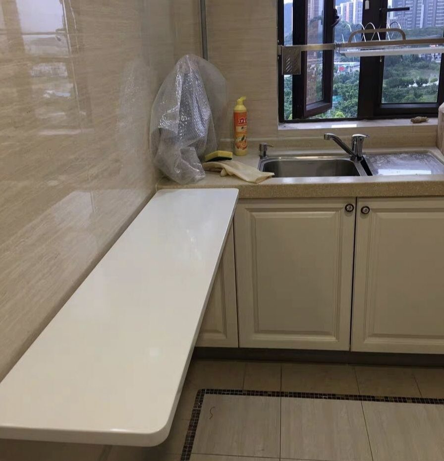 壁掛折疊桌 折疊桌餐桌家用小戶型廚房操作檯簡易伸縮壁掛隱形墻上方吃飯桌子【MJ15384】
