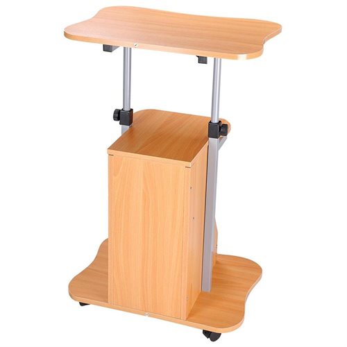 Yescomusa Adjustable Height Rolling Mobile Stand Laptop Desk Cart