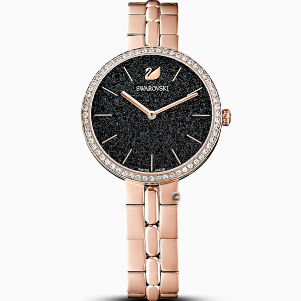 SWAROVSKI 施華洛世奇 Cosmopolitan手錶(5517797)-32mm-黑面鋼帶【刷卡回饋 分期0利率】【APP下單22%點數回饋】