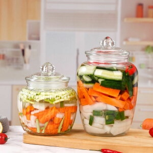 玻璃瓶密封罐腌制儲物罐家用食品糖果罐咸菜瓶子腌菜罐子泡菜壇子