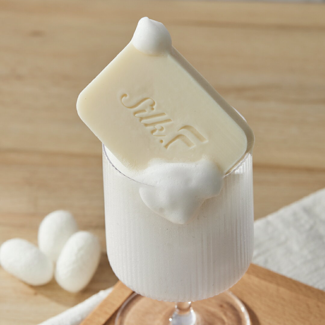 Silk.F絲芙真蠶絲白麝香蠶絲蛋白皂100g/手工皂/洗臉/洗澡沐浴/洗手／領券再折