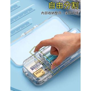 透明雙層筆盒 鉛筆盒 分隔 大容量筆盒 ins 透明分格簡約 桌面收納 文具 收納 大容量 DIY 間隔 畫筆盒【花屋】 6
