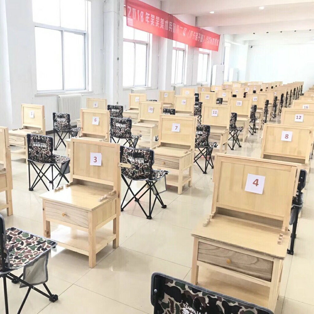 【廠家直銷】畫桌 可調節 實木 升降多功能 畫架 書畫桌子 畫室桌椅一體 畫凳 畫室必備