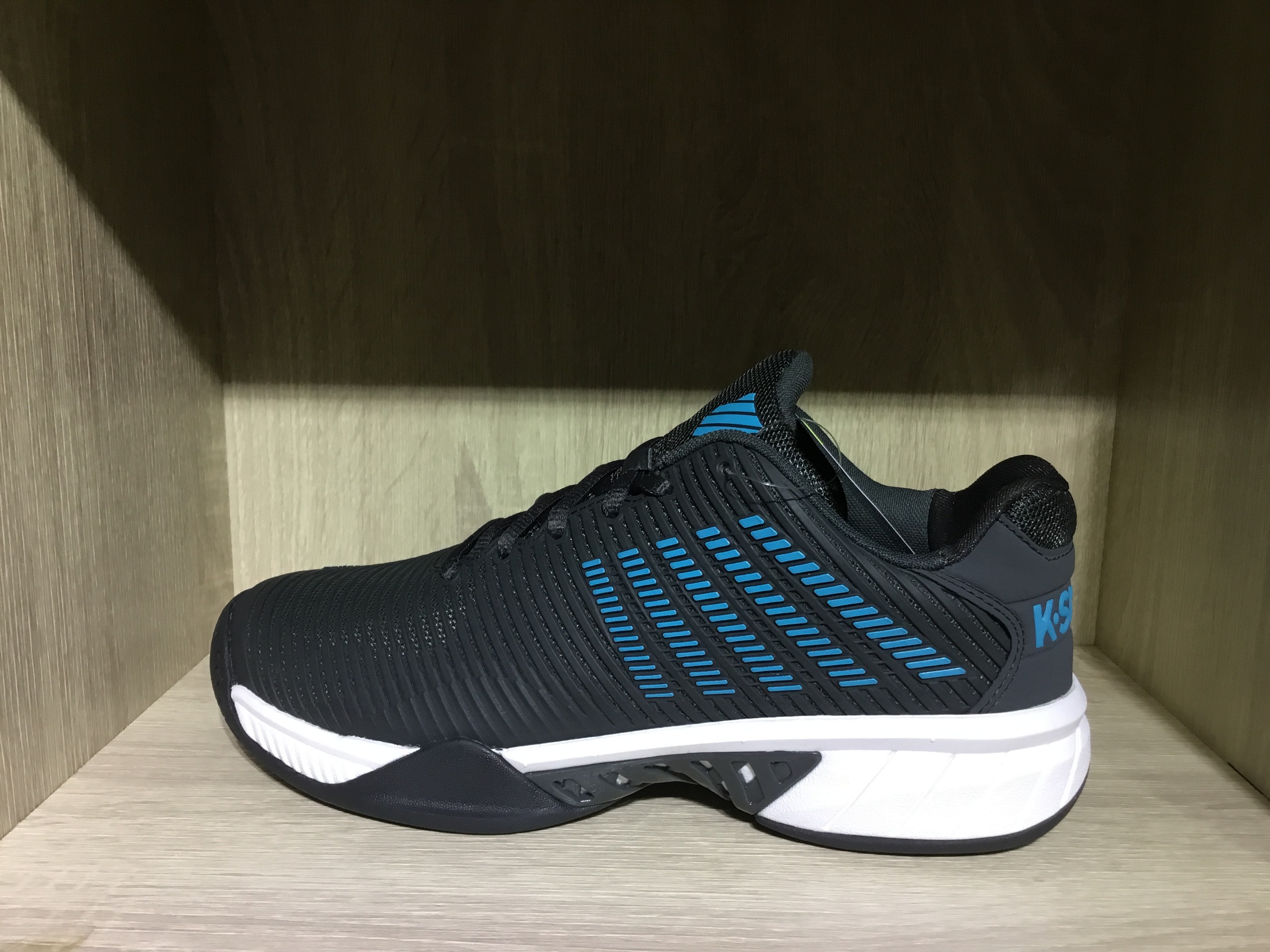 2021年K-SWISS Hypercourt Express 2 透氣輕量男網球鞋(灰/藍)