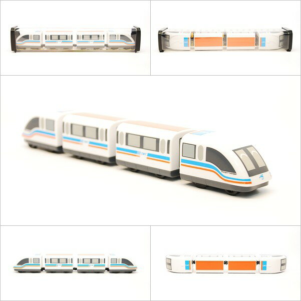 中國上海磁浮線懸磁浮列車 鐵支路4節迴力小列車 迴力車 火車玩具 壓克力盒裝 QV021T1 TR台灣鐵道