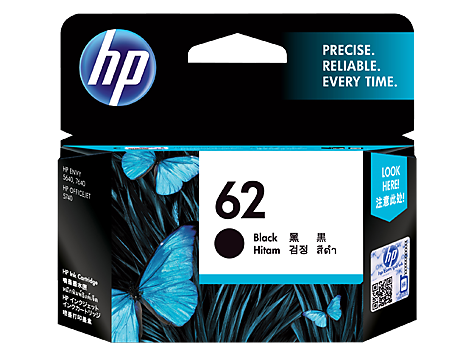 【E平臺】HP㊣原廠墨水匣HP 62黑色墨水匣(列印量約200頁) 墨水夾適用: HP Office Jet 5740/ENVY5640/ENVY7640印表機 墨水匣