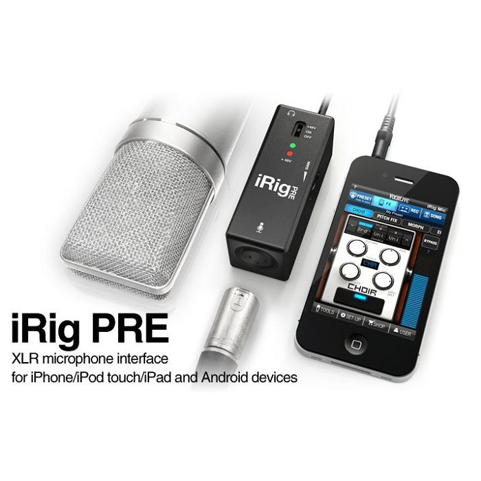 免運公司貨 IK Multimedia iRig Pre iOS Android 手機電容式麥克風轉接介面【唐尼樂器】