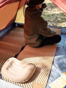 牧高笛戶外露營帳篷單人可折疊墊子便攜式睡墊地墊加厚蛋槽防潮墊