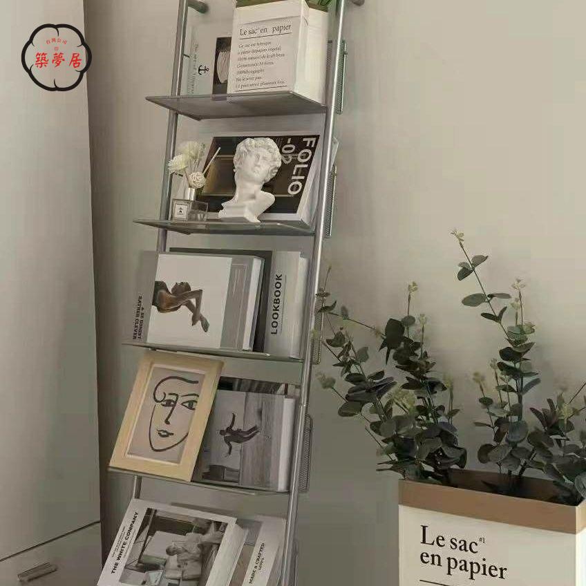 ins中古落地多層報刊置物架 工作室拍攝陳列展示 雜志收納落地書架特惠/免運 全館折扣 可開發票 售後保障 z5414