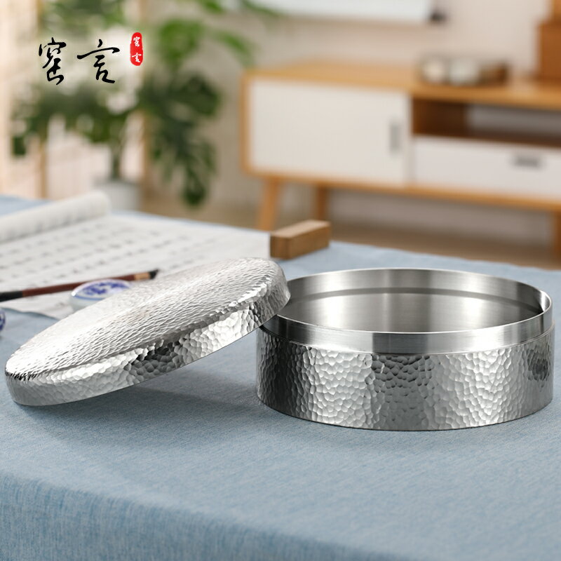 茶葉罐 茶餅收納盒儲存罐普洱罐子純錫茶葉罐大號超大特大錫罐密封罐 免運開發票