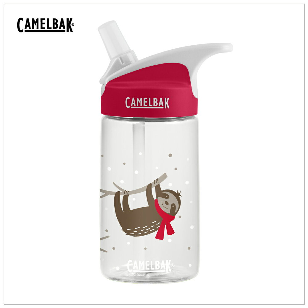 美國Camelbak 400ml eddy 兒童吸管運動水瓶 聖誕樹懶-CB1579102140