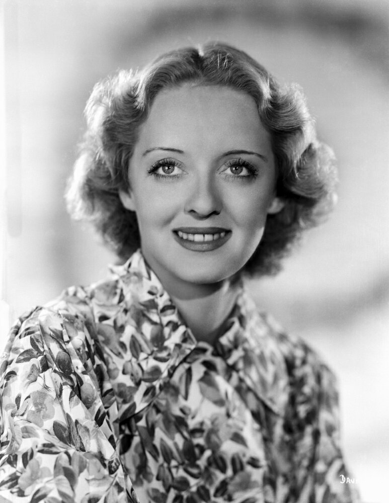 Posterazzi: Bette Davis Portrait smiling in Floral White Dress and ...