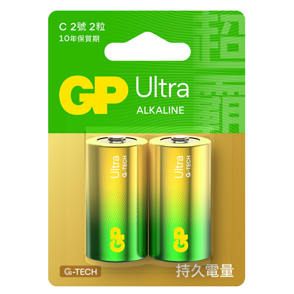 【超霸GP】2號(C)ULTRA特強鹼性電池(吊卡裝1.5V鹼性電池)