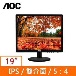 <br/><br/>  ★綠光能Outlet★AOC I960Srda 19正 (5:4) IPS面板液晶顯示器<br/><br/>